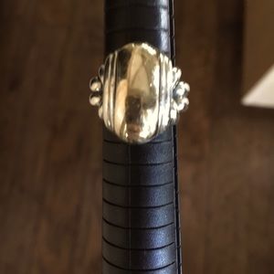 Sterling Silver with Gold Ring - size 7